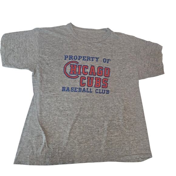 MLB Other - Vintage 1980's MLB Chicago Cubs Tee T-shirt Single Stitch Gray Unisex L 3913